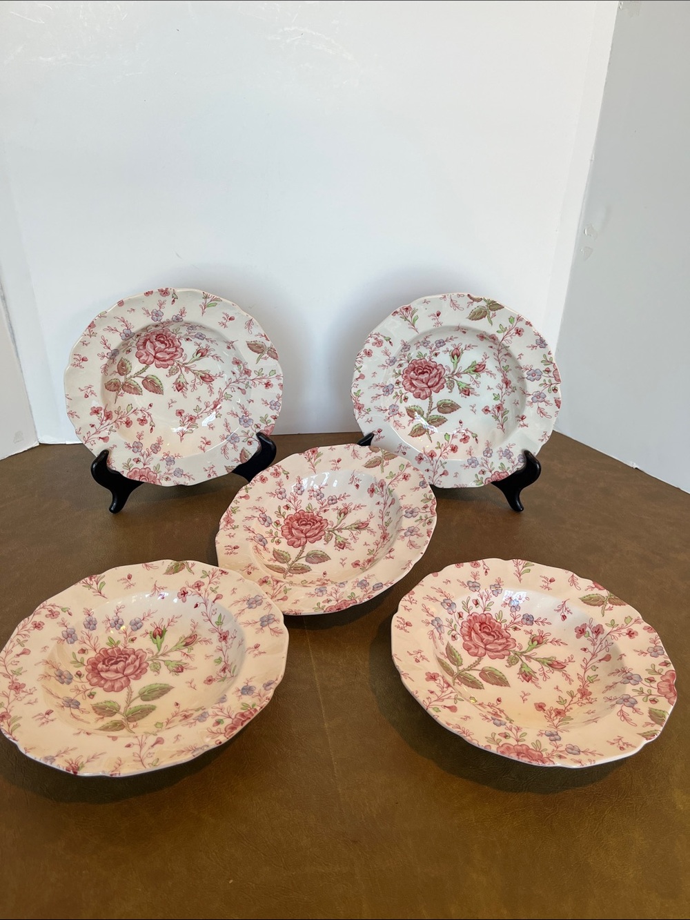 Johnson Brothers Rose Chintz Made in England Set of Five Bowls